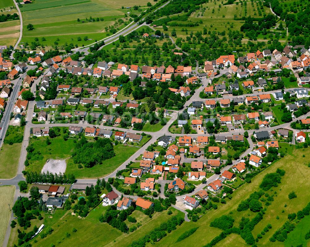 Weiler from the bird's eye view: Single-family residential area of settlement in Weiler in the state Baden-Wuerttemberg, Germany
