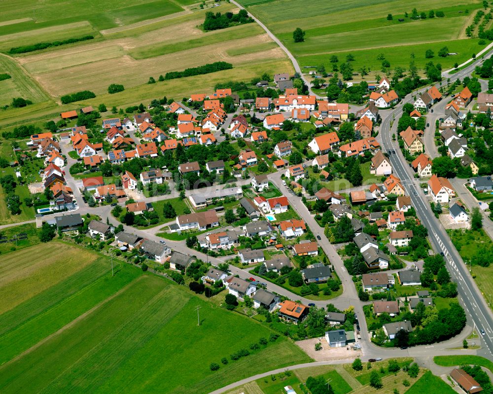 Aerial image Weiler - Single-family residential area of settlement in Weiler in the state Baden-Wuerttemberg, Germany