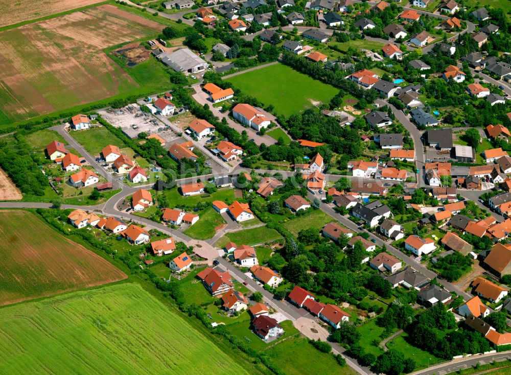 Weitersweiler from the bird's eye view: Single-family residential area of settlement in Weitersweiler in the state Rhineland-Palatinate, Germany