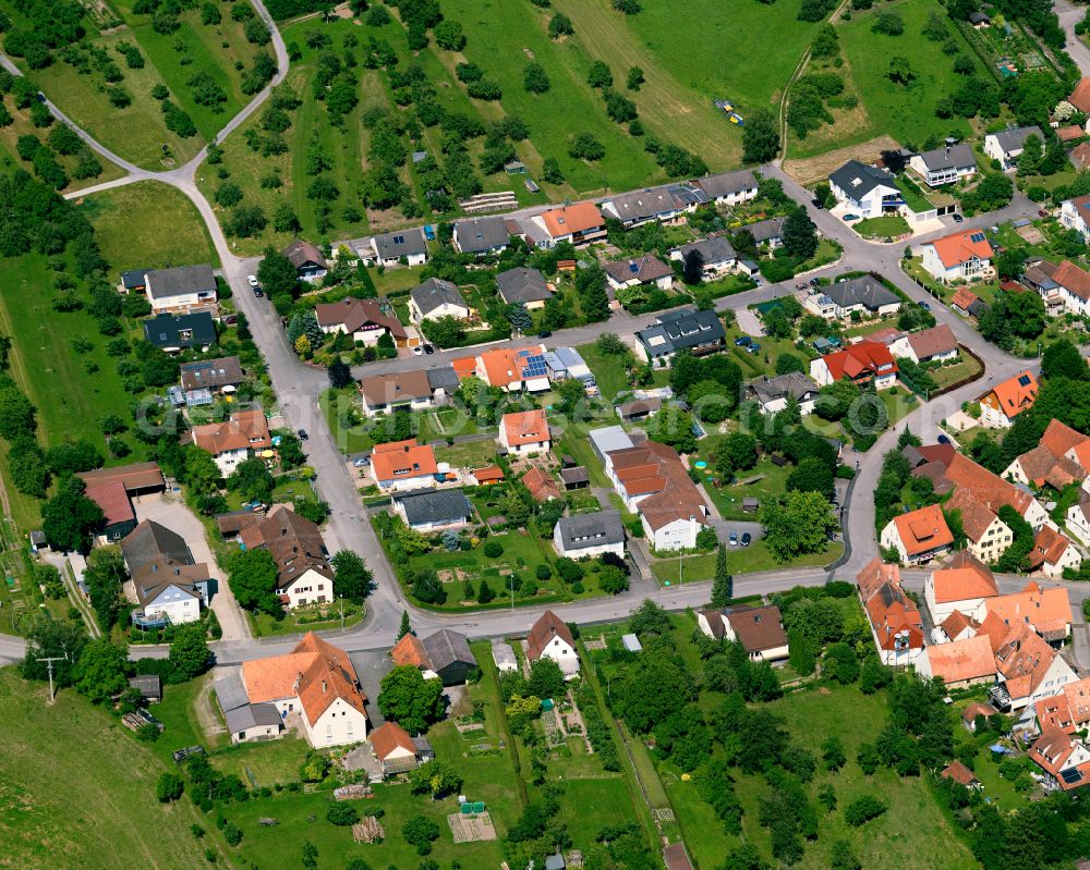 Wendelsheim from the bird's eye view: Single-family residential area of settlement in Wendelsheim in the state Baden-Wuerttemberg, Germany