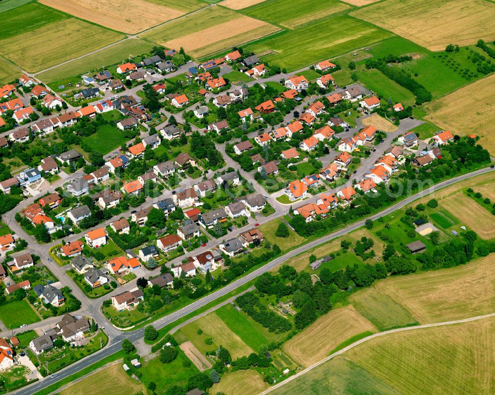 Aerial image Wendelsheim - Single-family residential area of settlement in Wendelsheim in the state Baden-Wuerttemberg, Germany