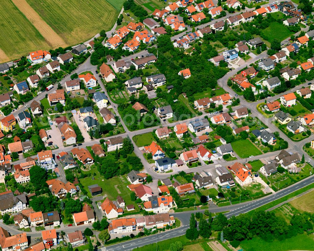 Aerial photograph Wendelsheim - Single-family residential area of settlement in Wendelsheim in the state Baden-Wuerttemberg, Germany