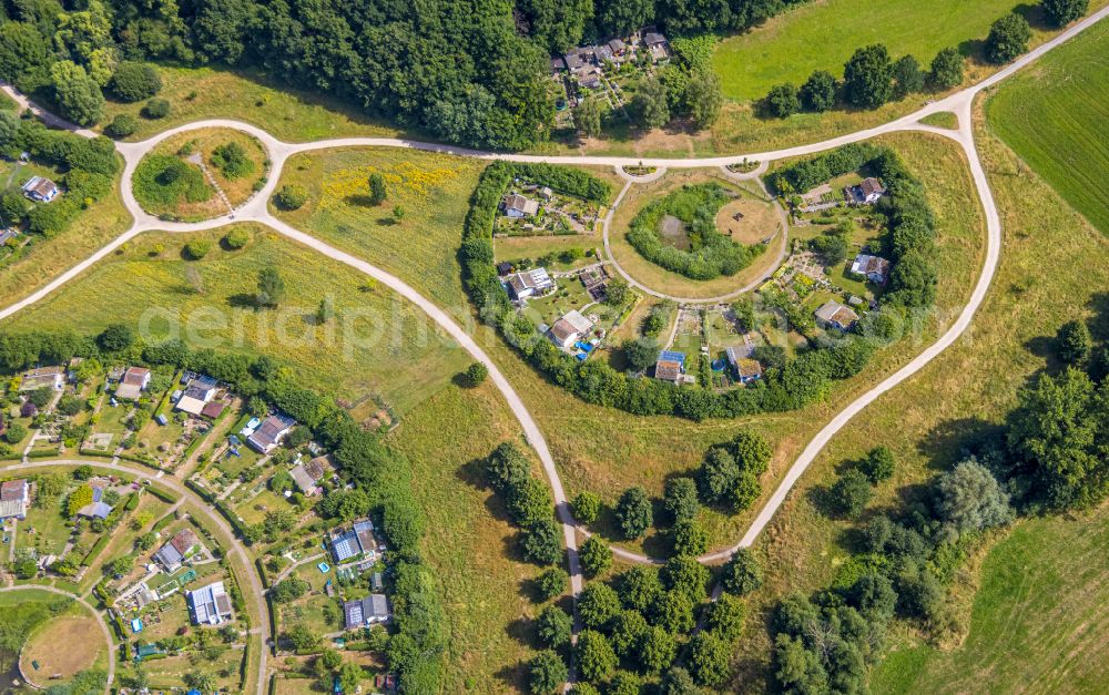 Dortmund from above - Single-family residential area of settlement Am Werzenkonp in Dortmund in the state North Rhine-Westphalia, Germany