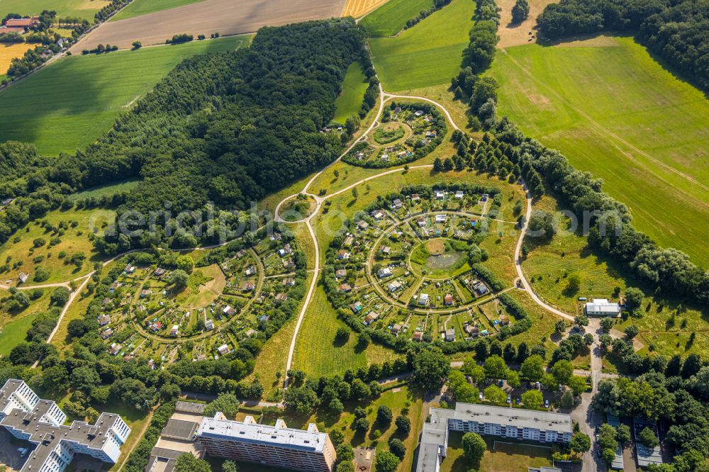 Dortmund from above - Single-family residential area of settlement Am Werzenkonp in Dortmund in the state North Rhine-Westphalia, Germany