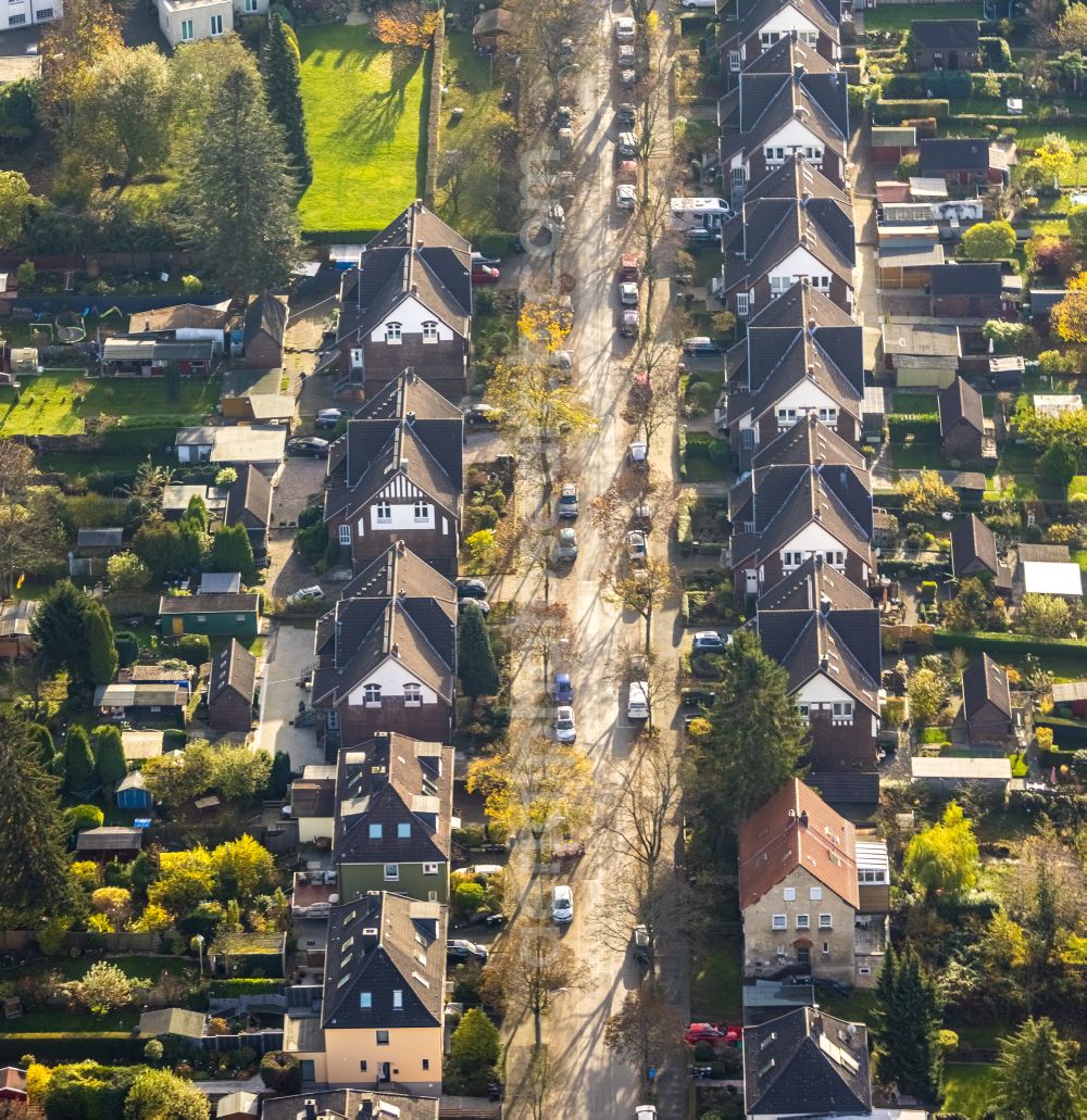 Aerial photograph Wiemelhausen - Residential area of single-family settlement in Wiemelhausen at Ruhrgebiet in the state North Rhine-Westphalia, Germany