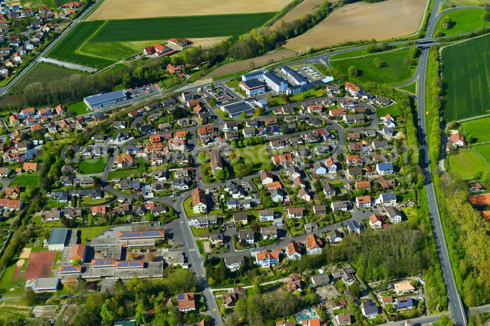 Aerial photograph Wiesentheid - Single-family residential area of settlement in Wiesentheid in the state Bavaria, Germany