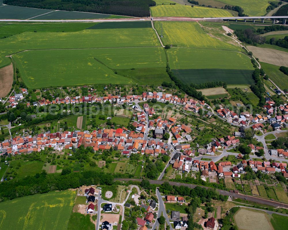 Aerial photograph Wingerode - Single-family residential area of settlement in Wingerode in the state Thuringia, Germany