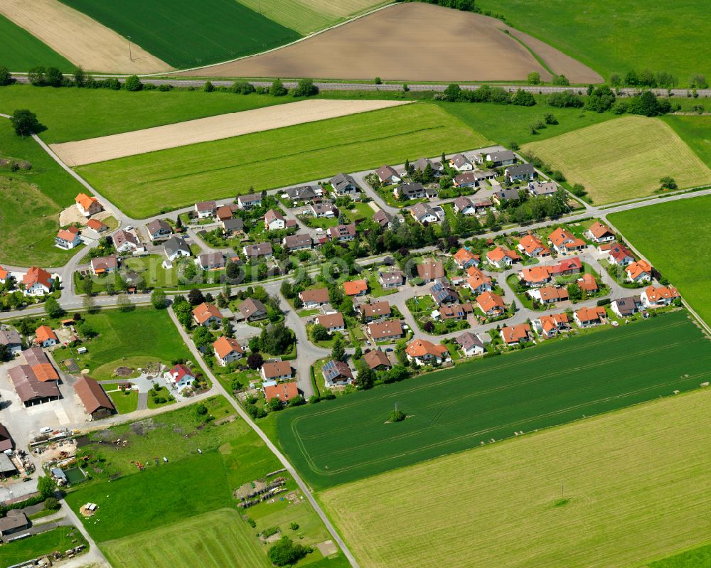 Winterstettenstadt from the bird's eye view: Single-family residential area of settlement in Winterstettenstadt in the state Baden-Wuerttemberg, Germany