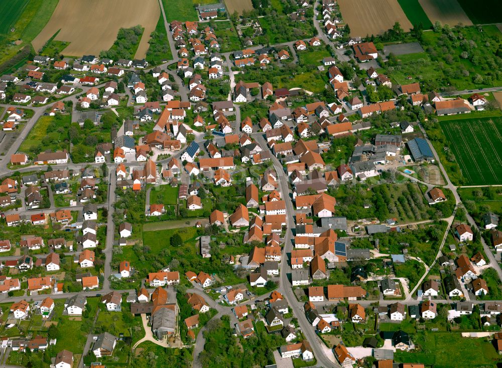 Aerial photograph Wippingen - Single-family residential area of settlement in Wippingen in the state Baden-Wuerttemberg, Germany