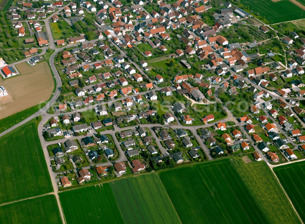 Aerial image Wippingen - Single-family residential area of settlement in Wippingen in the state Baden-Wuerttemberg, Germany