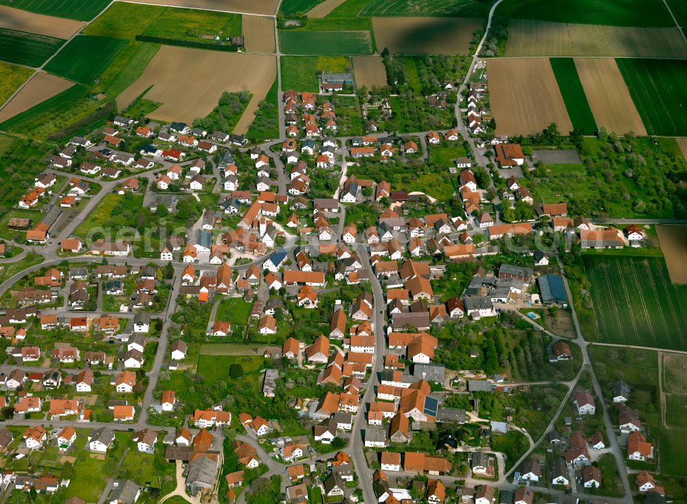 Aerial photograph Wippingen - Single-family residential area of settlement in Wippingen in the state Baden-Wuerttemberg, Germany