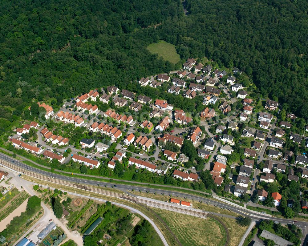 Aerial photograph Wolfartsweier - Single-family residential area of settlement in Wolfartsweier in the state Baden-Wuerttemberg, Germany