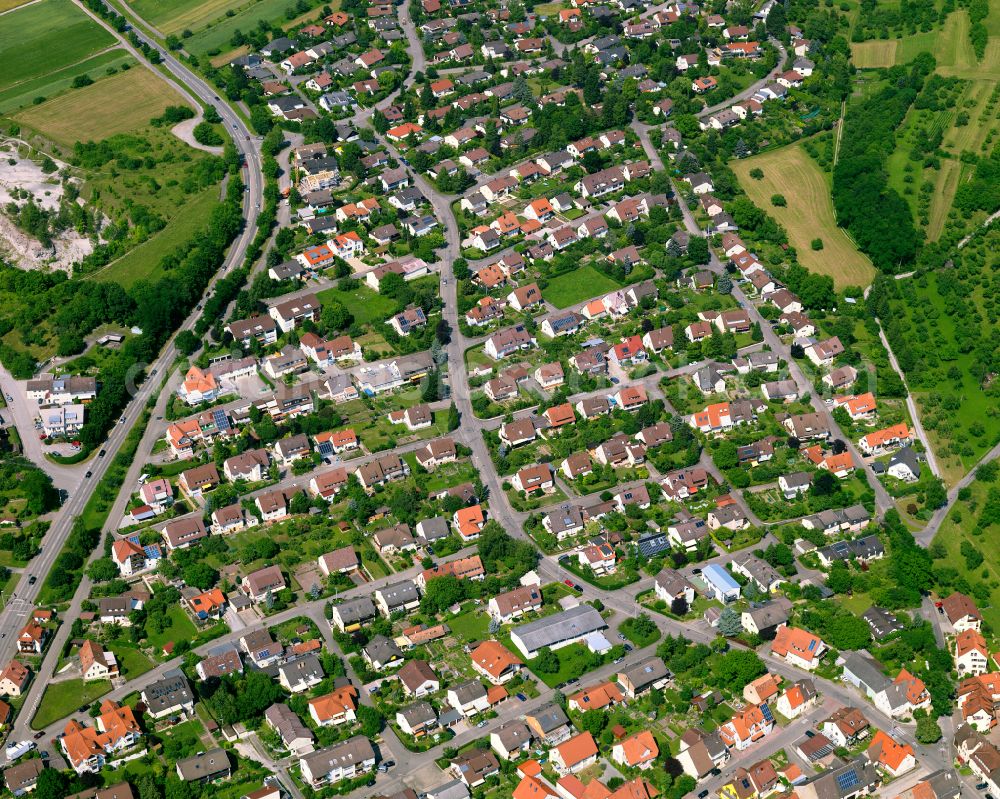 Aerial photograph Wurmlingen - Single-family residential area of settlement in Wurmlingen in the state Baden-Wuerttemberg, Germany