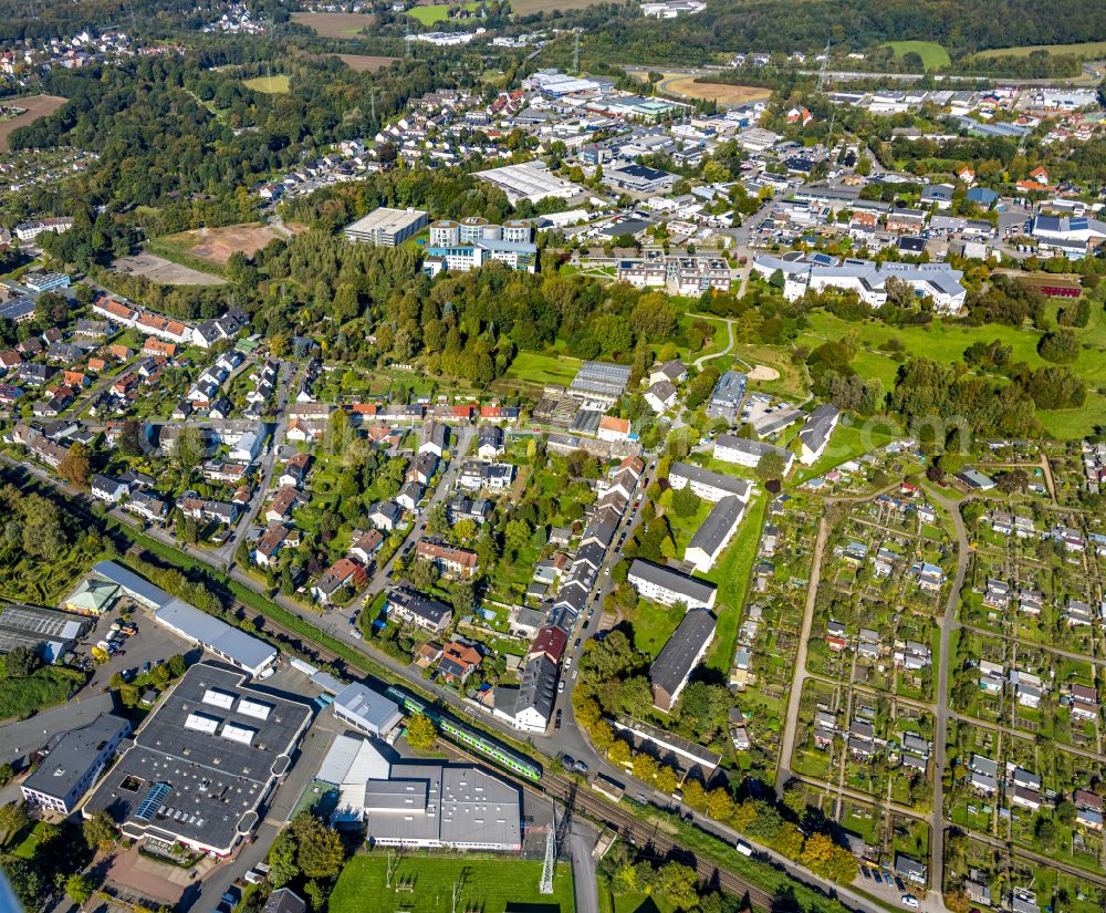 Aerial photograph Witten - Single-family residential area of settlement Ziegelstrasse Dirschauer Strasse- in Witten in the state North Rhine-Westphalia, Germany