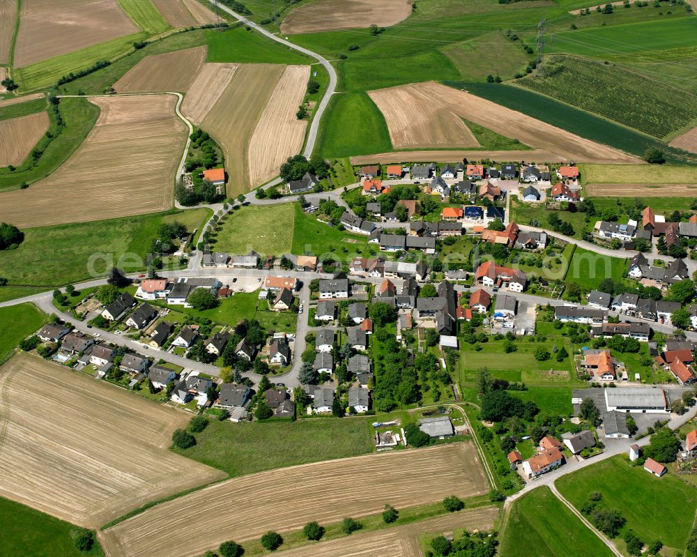 Aerial image Zierolshofen - Single-family residential area of settlement in Zierolshofen in the state Baden-Wuerttemberg, Germany