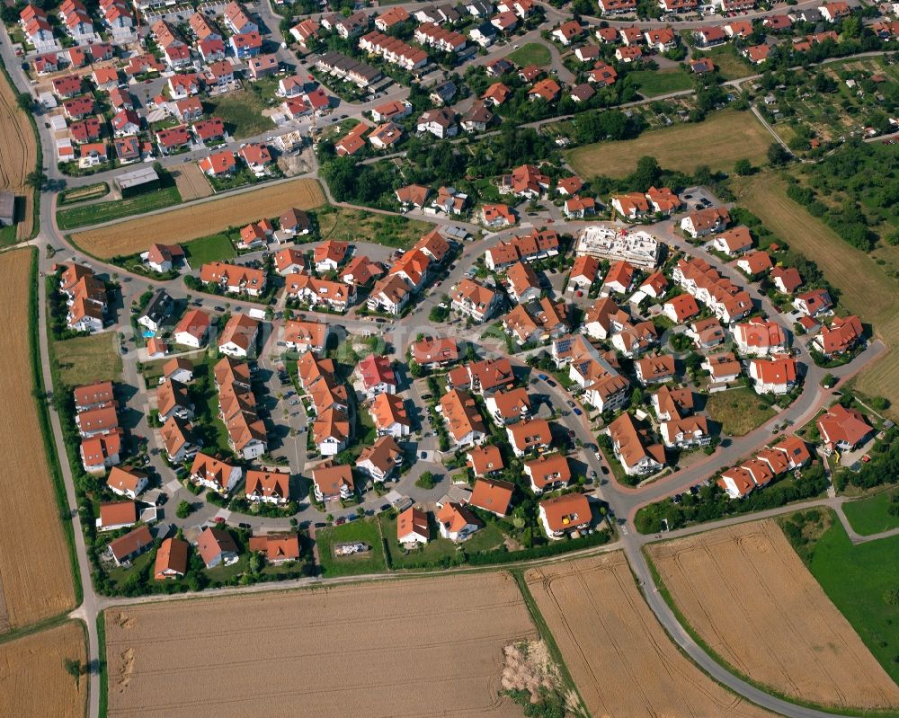 Aerial image Zimmerhof - Single-family residential area of settlement in Zimmerhof in the state Baden-Wuerttemberg, Germany