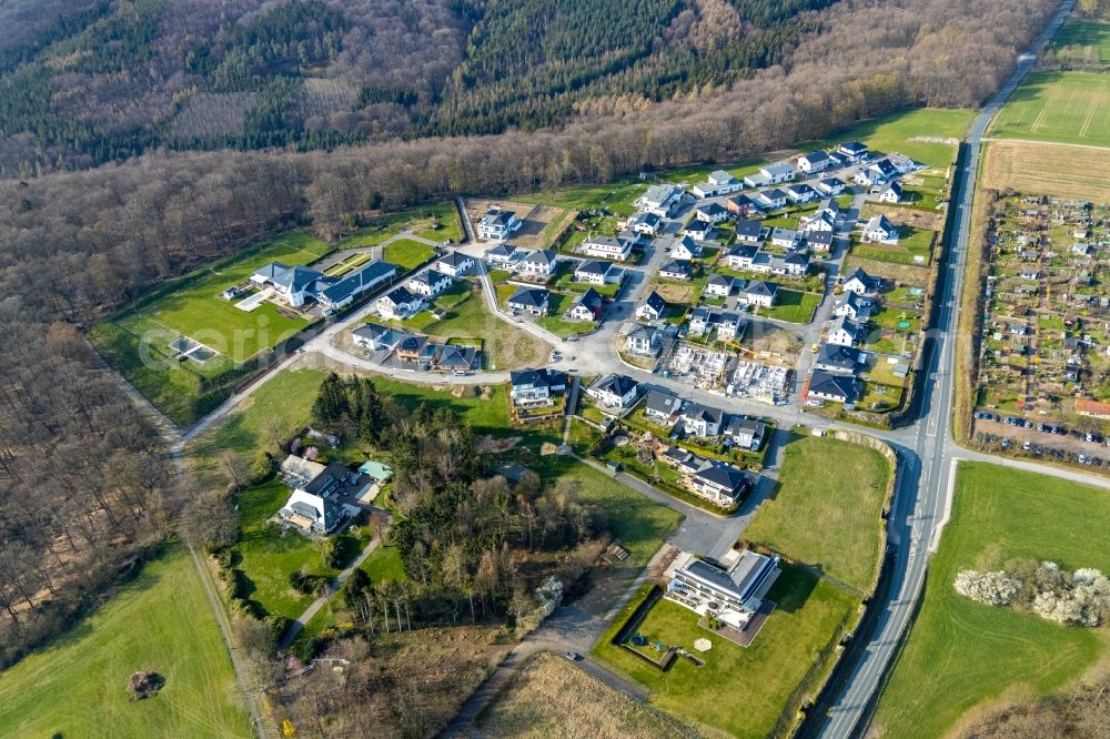 Aerial photograph Arnsberg - Single-family residential area of settlement zum Dollberg in Arnsberg in the state North Rhine-Westphalia, Germany