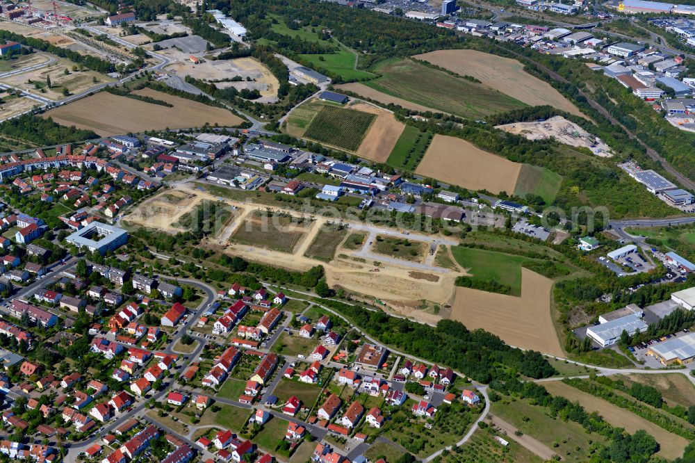 Aerial photograph Frauenland - Residential areas on the edge of agricultural land in Frauenland in the state Bavaria, Germany