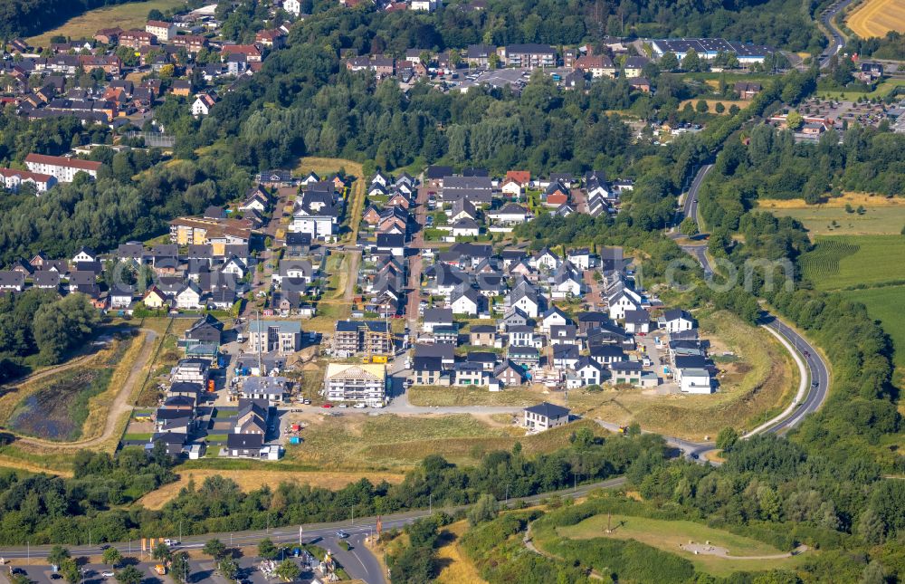 Aerial photograph Hamm - Residential areas on the edge of agricultural land in the district Heessen in Hamm at Ruhrgebiet in the state North Rhine-Westphalia, Germany