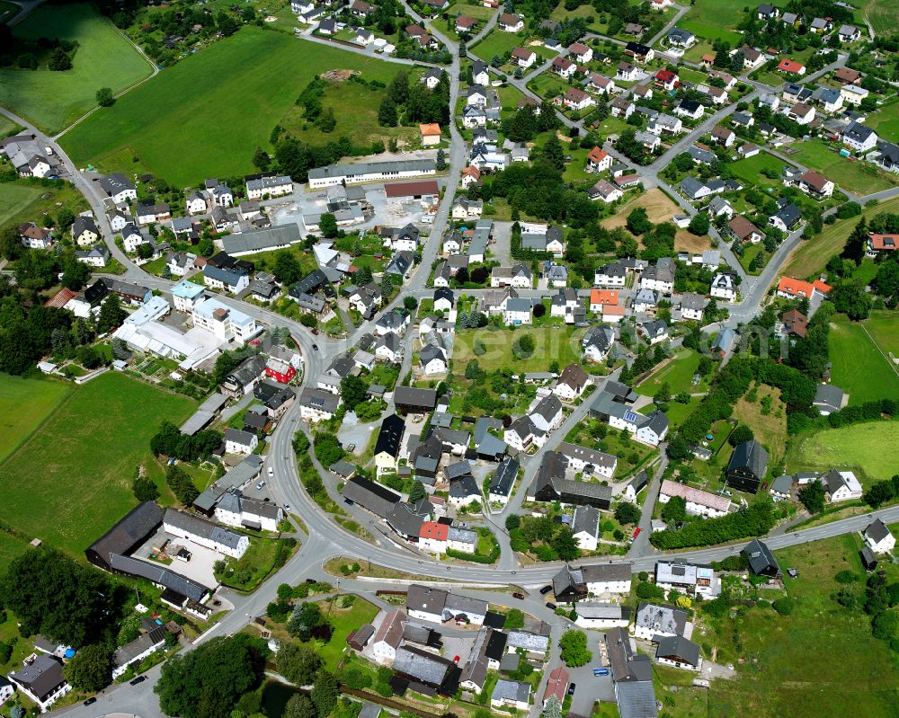 Aerial image Issigau - Residential areas on the edge of agricultural land in Issigau in the state Bavaria, Germany