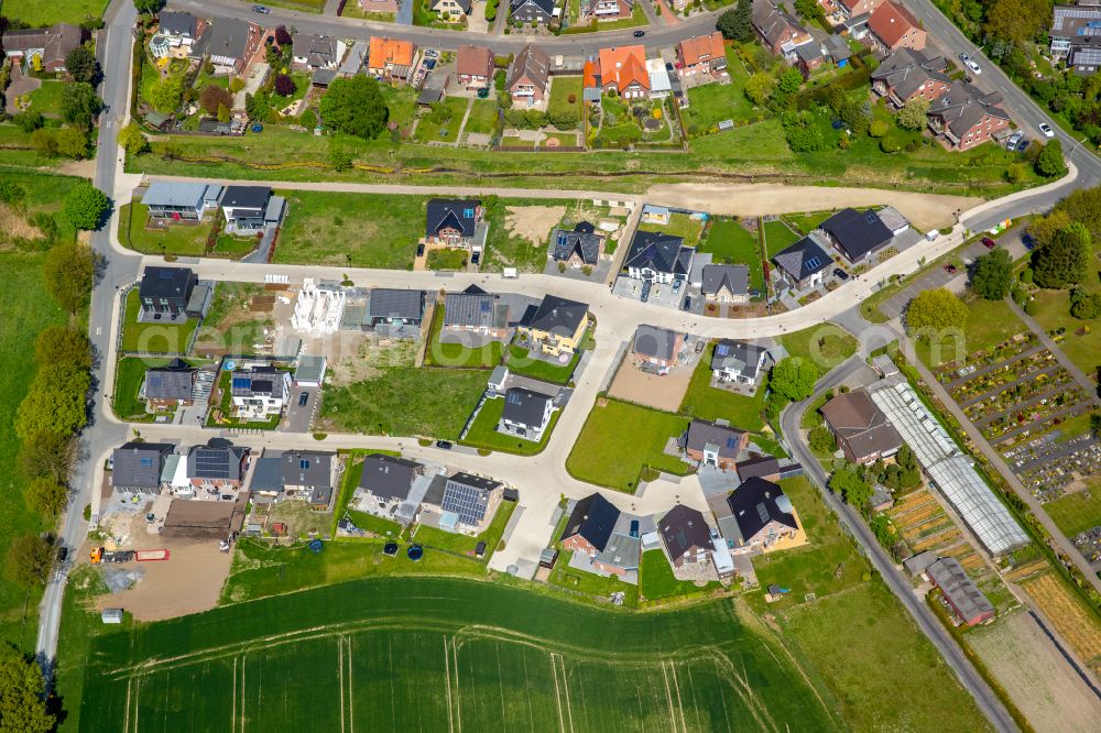 Aerial image Walstedde - Residential areas on the edge of agricultural land in Walstedde in the state North Rhine-Westphalia, Germany