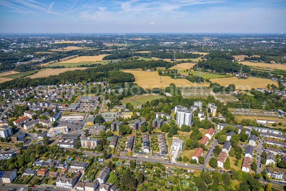 Aerial photograph Witten - Residential areas on the edge of agricultural land in Witten at Ruhrgebiet in the state North Rhine-Westphalia, Germany