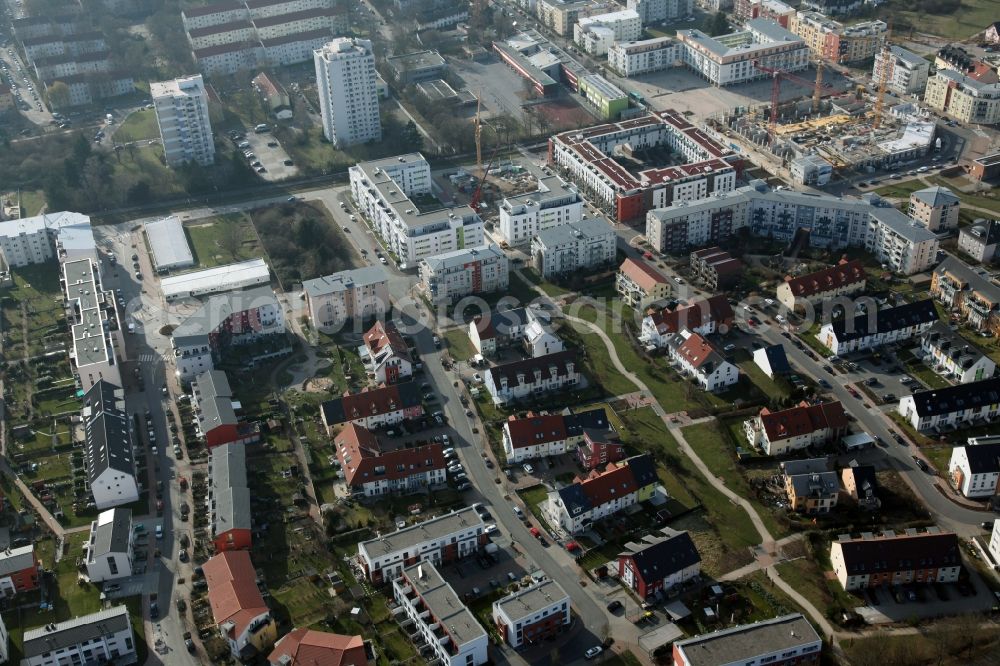 Frankfurt am Main from the bird's eye view: Residential land in Frankfurt am Main Preungesheim in Hesse. frankfurt.de