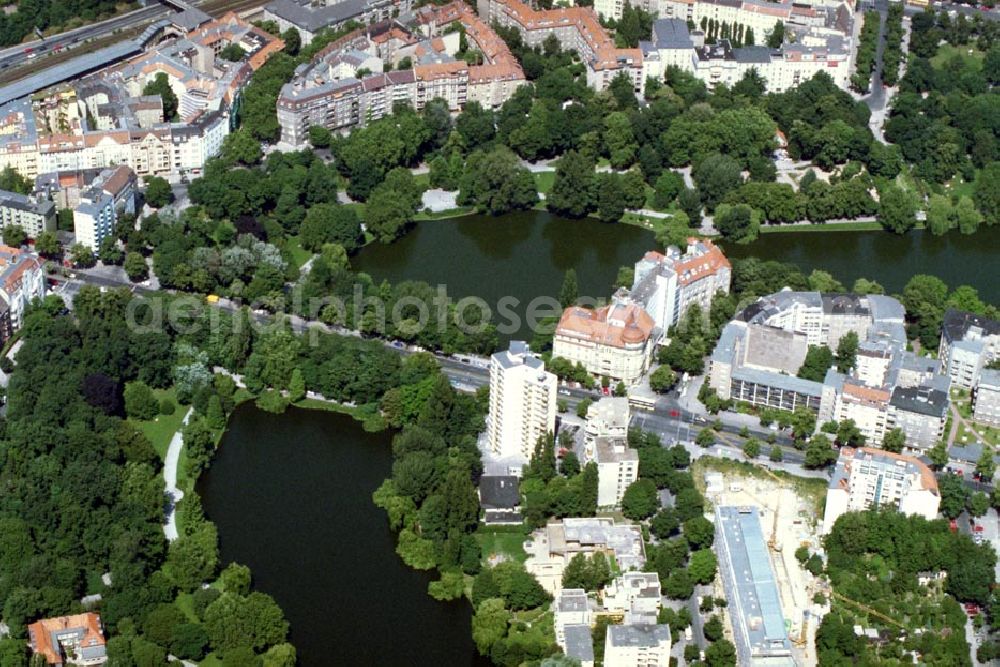 Berlin / Charlottenburg from above - Wohngebiet Halensee Berlin / Charlottenburg 1995