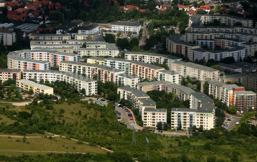 Erfurt from above - Residential area of Herrenberg in Erfurt in the state of Thuringia