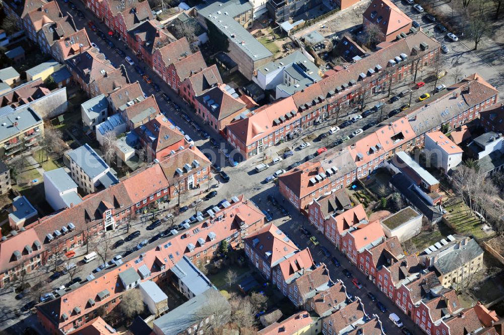 Aerial photograph Potsdam - The Dutch quarter in Potsdam