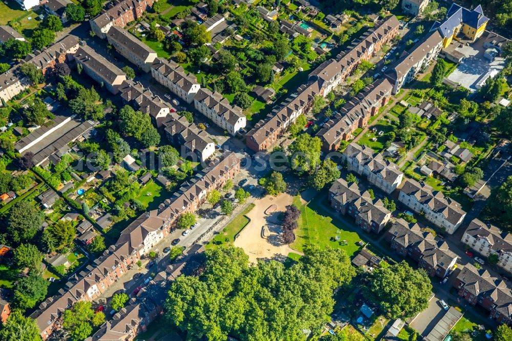 Duisburg from above - Residential area in Duisburg in the state North Rhine-Westphalia