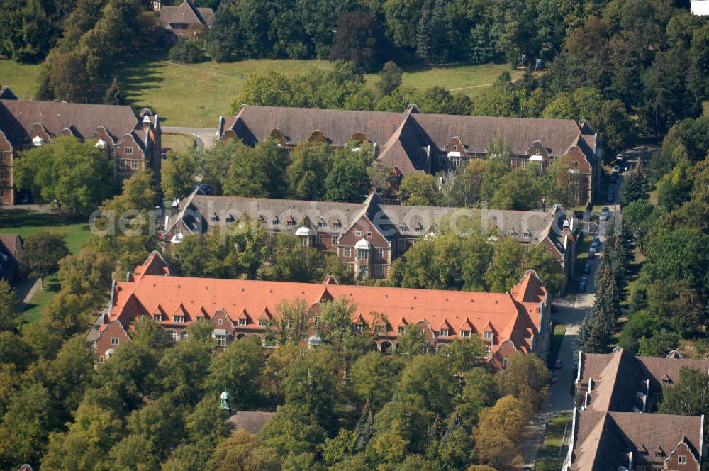 Aerial photograph Berlin - Blick auf das Helios Klinikum / Krankenhaus in Berlin-Buch.