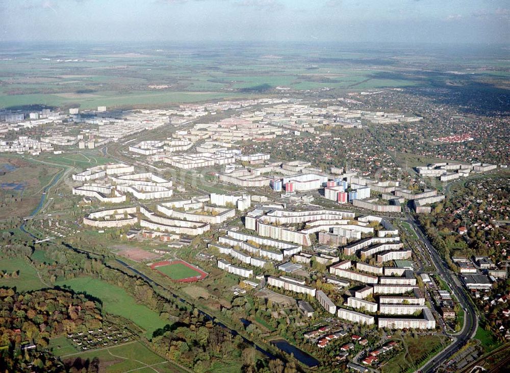 Aerial image Berlin - Hellersdorf - Wohngebiet Kaulsdorf - Nord in Berlin - Hellersdorf.