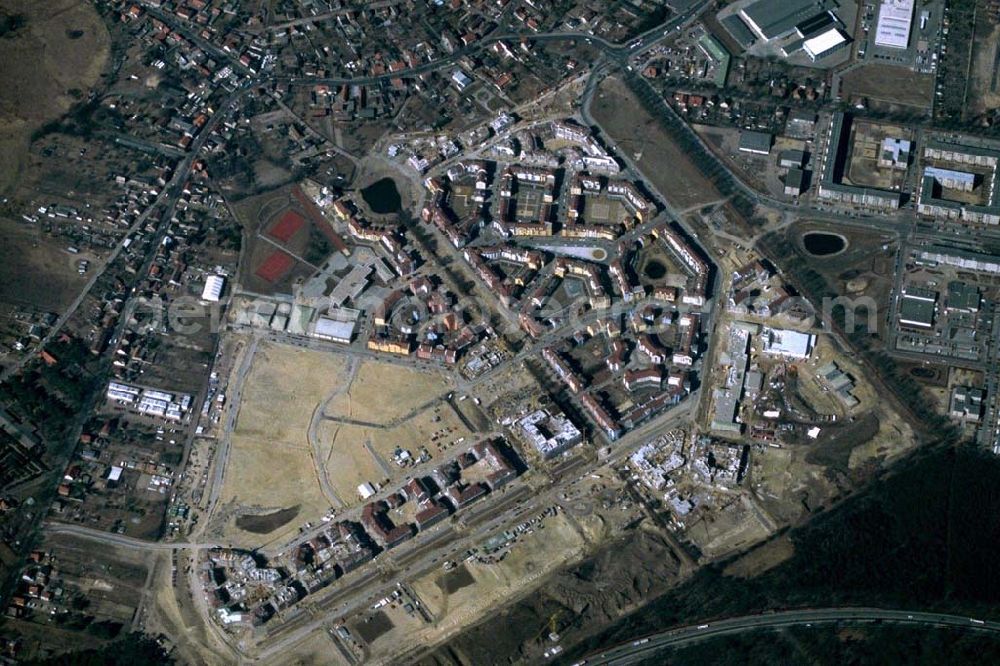 Potsdam - Drewitz / Kirchsteigfeld from above - 12.02.95 Wohngebiet am Kirchsteigfeld in Potsdam - Drewitz.