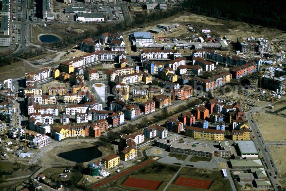 Potsdam - Drewitz / Kirchsteigfeld from above - 12.02.95 Wohngebiet am Kirchsteigfeld in Potsdam - Drewitz.