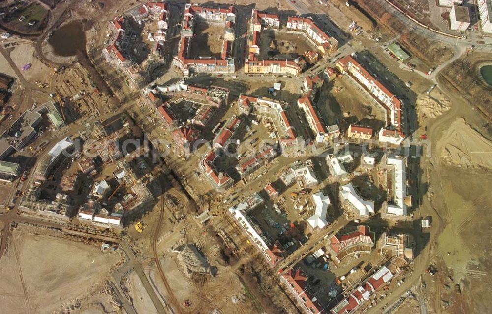 Potsdam - Drewitz / Kirchsteigfeld from above - 12.02.95 Wohngebiet am Kirchsteigfeld in Potsdam aus 200m Höhe