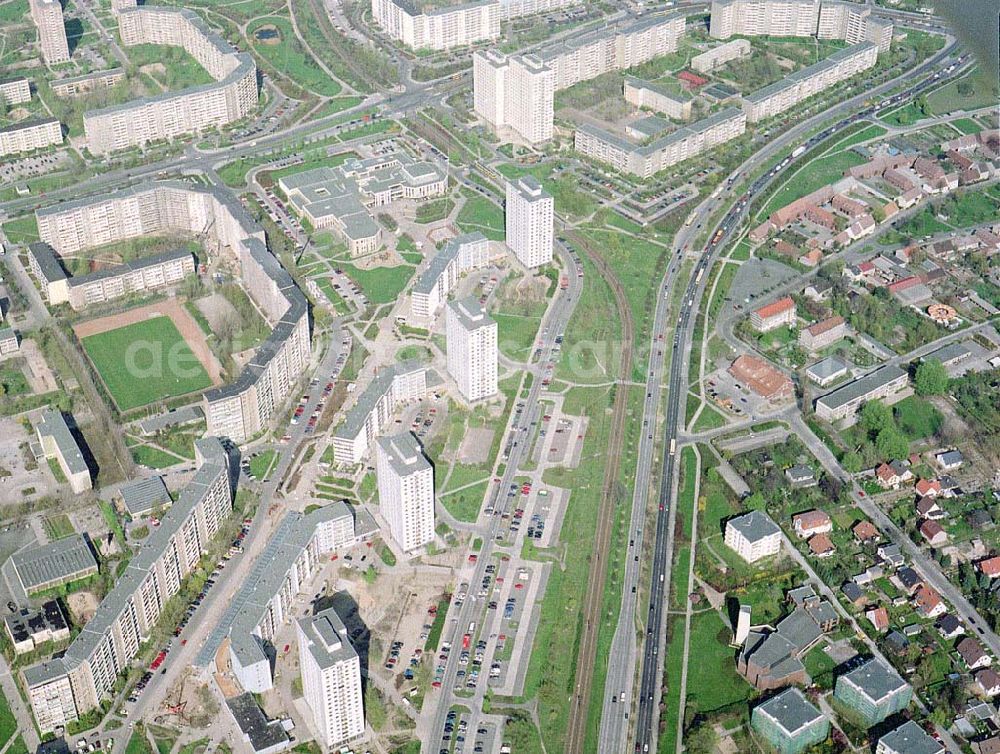 Berlin - Marzahn from above - Wohngebiet an der Marzahner Promenade in Berlin - Marzahn.