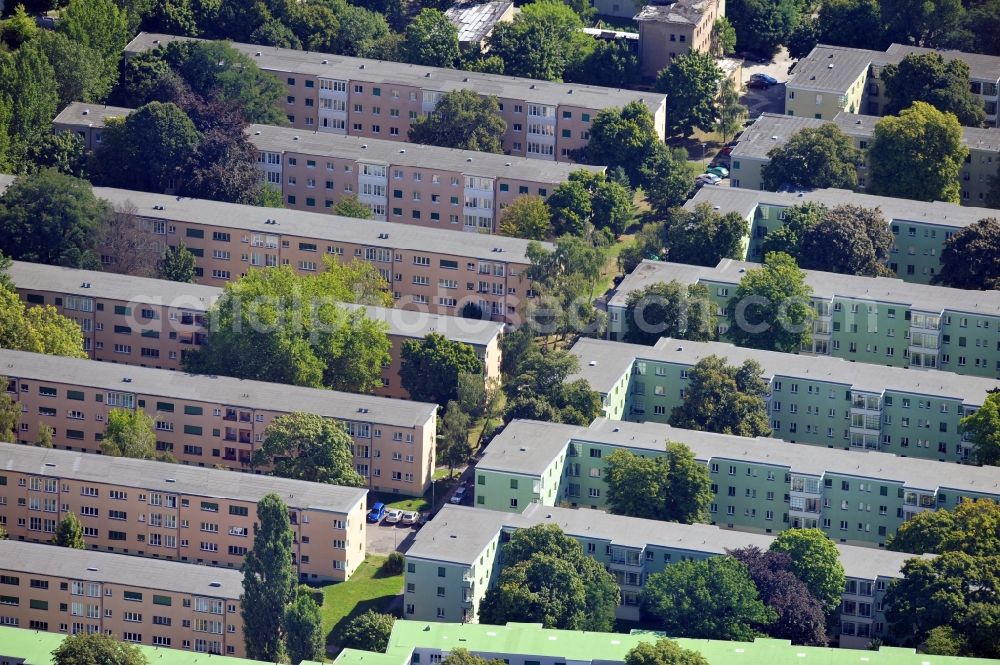 Möckern from above - View of residential area in Möckern in Saxony-Anhalt