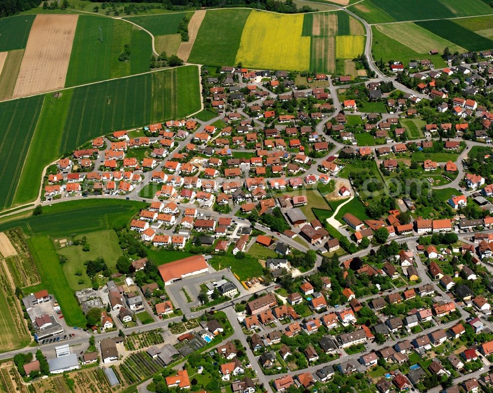 Aerial photograph Alfdorf - Residential area of the multi-family house settlement in Alfdorf in the state Baden-Wuerttemberg, Germany