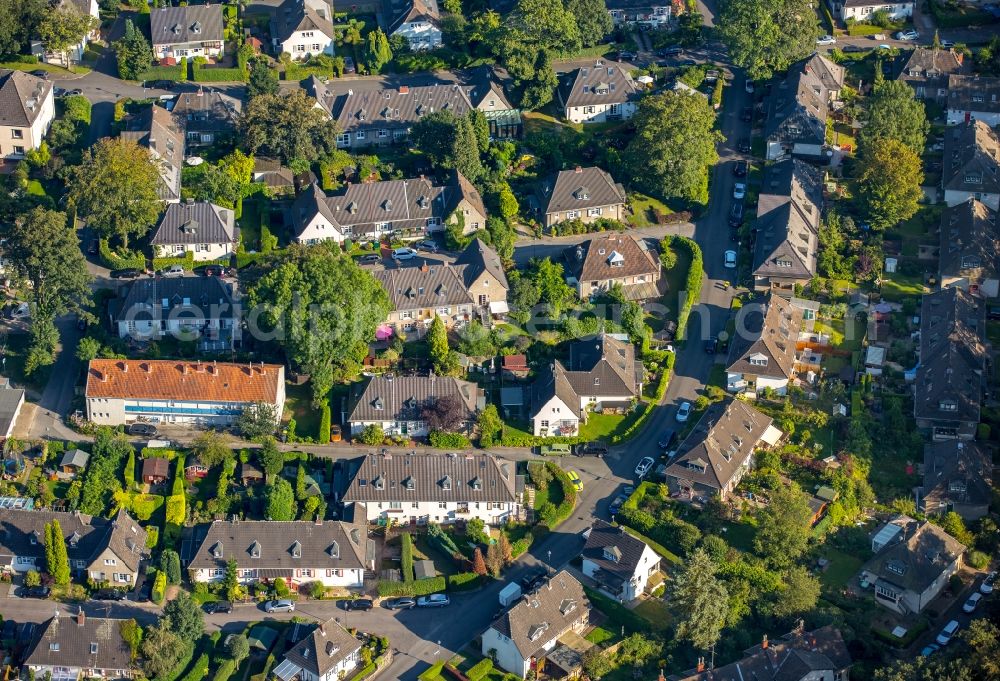 Essen from above - Residential area of a multi-family house settlement Altenhof 2 in Essen in the state North Rhine-Westphalia