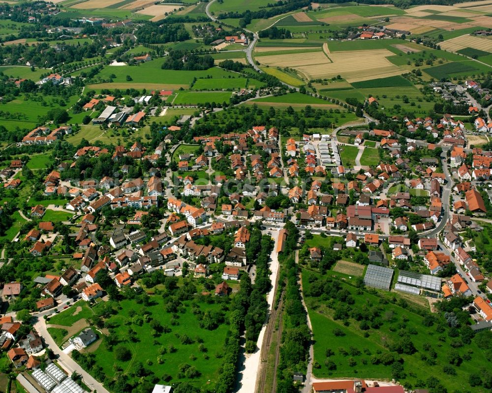 Aerial photograph Bad Boll - Residential area of the multi-family house settlement in Bad Boll in the state Baden-Wuerttemberg, Germany