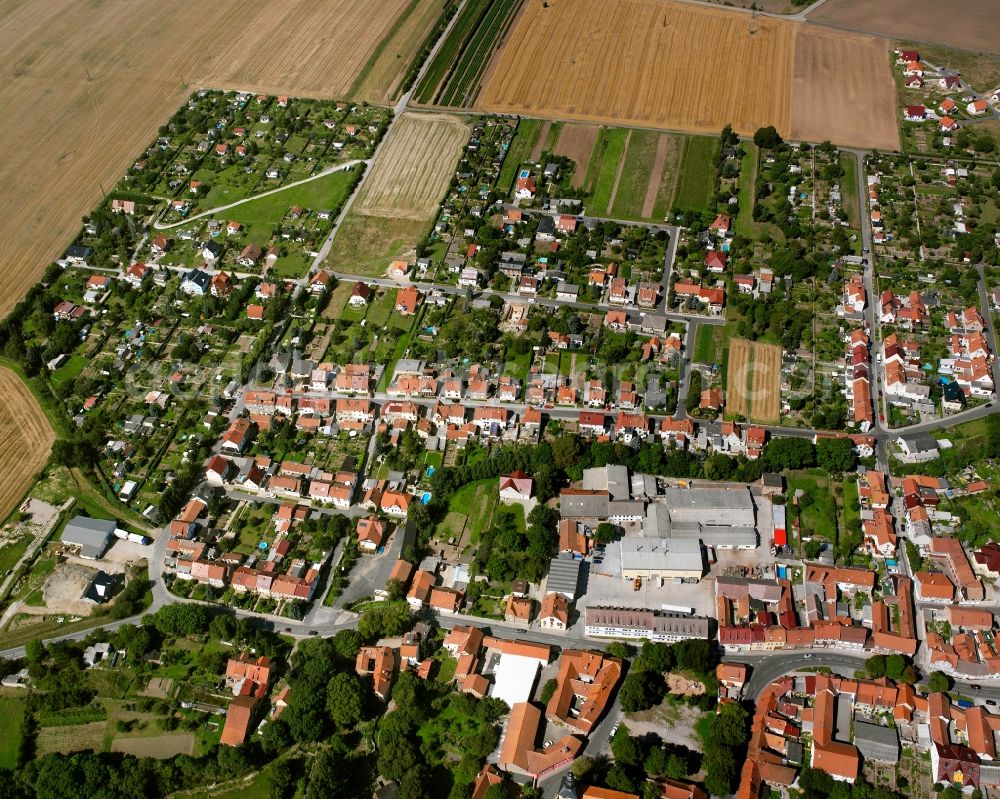 Aerial image Bad Langensalza - Residential area of the multi-family house settlement in Bad Langensalza in the state Thuringia, Germany