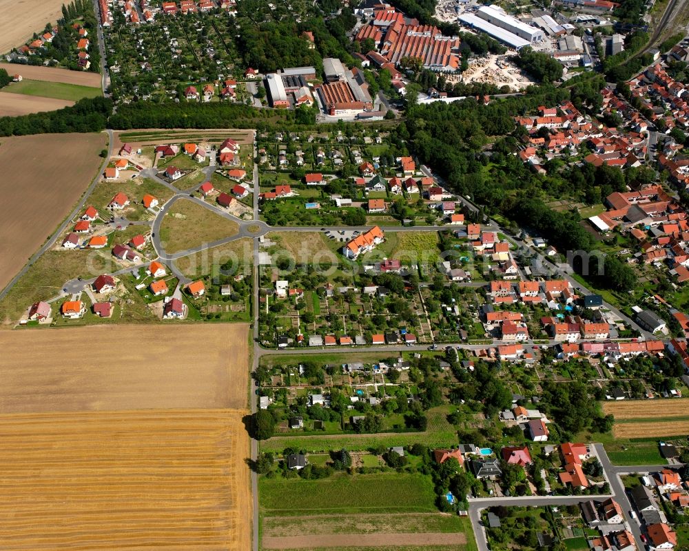 Aerial photograph Bad Langensalza - Residential area of the multi-family house settlement in Bad Langensalza in the state Thuringia, Germany