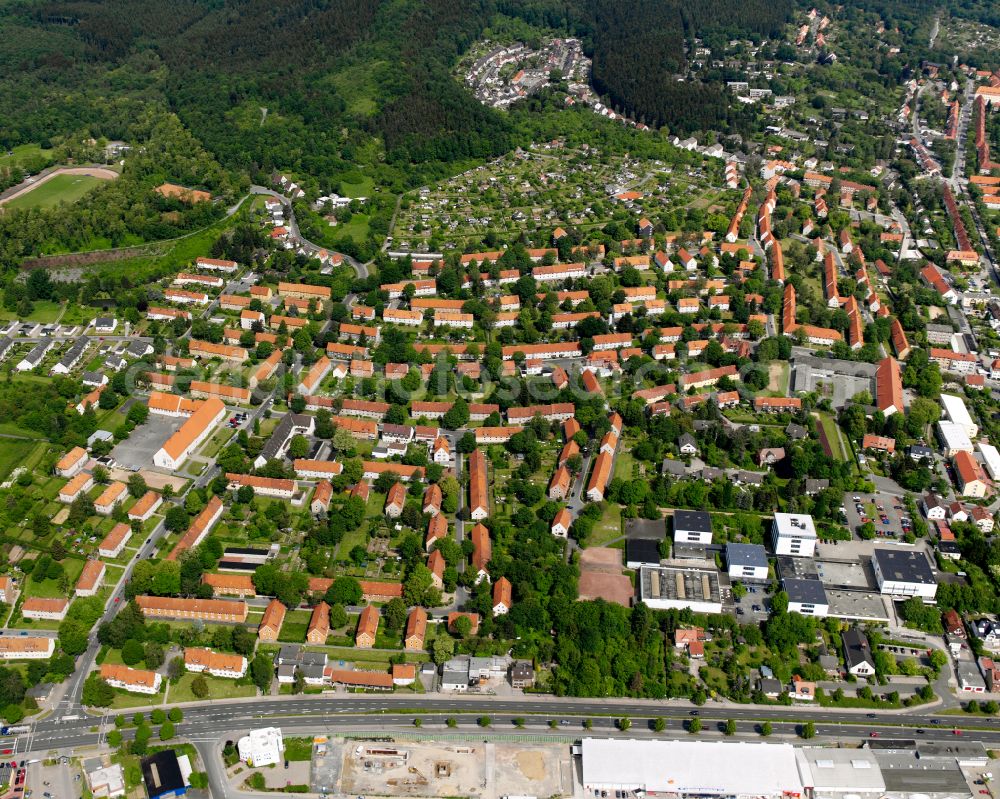 Aerial photograph Bad - Residential area of the multi-family house settlement in Bad in the state Lower Saxony, Germany