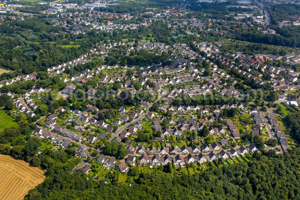 Aerial photograph Bochum - Residential area of a multi-family house settlement dahlhauser heath hordel in Bochum in the state North Rhine-Westphalia