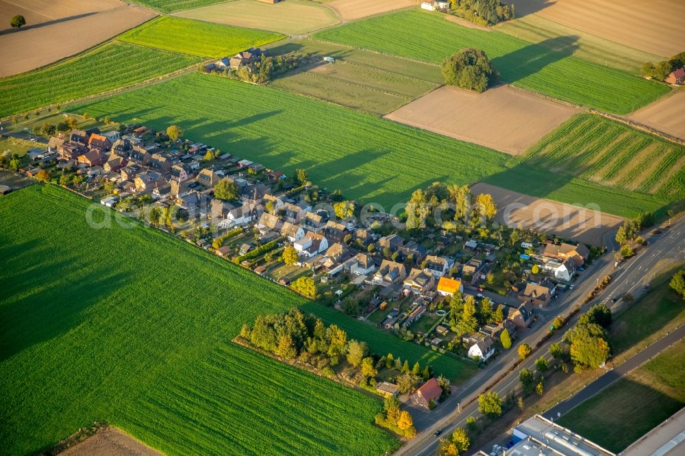 Aerial image Werne - Residential area of the multi-family house settlement Brachtstrasse in the district Ruhr Metropolitan Area in Werne in the state North Rhine-Westphalia