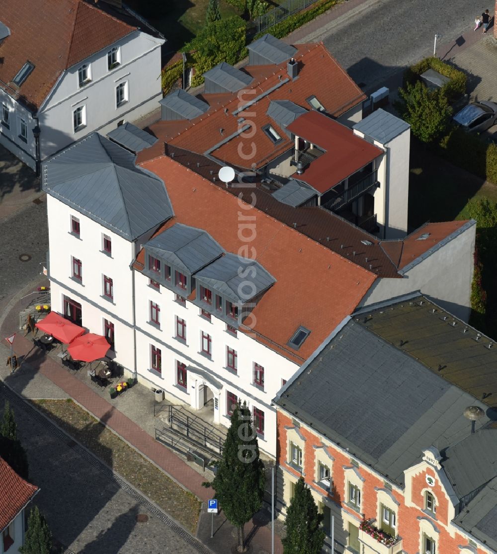 Aerial image Werneuchen - Residential area of a multi-family house settlement at the Breite Strasse in Werneuchen in the state Brandenburg