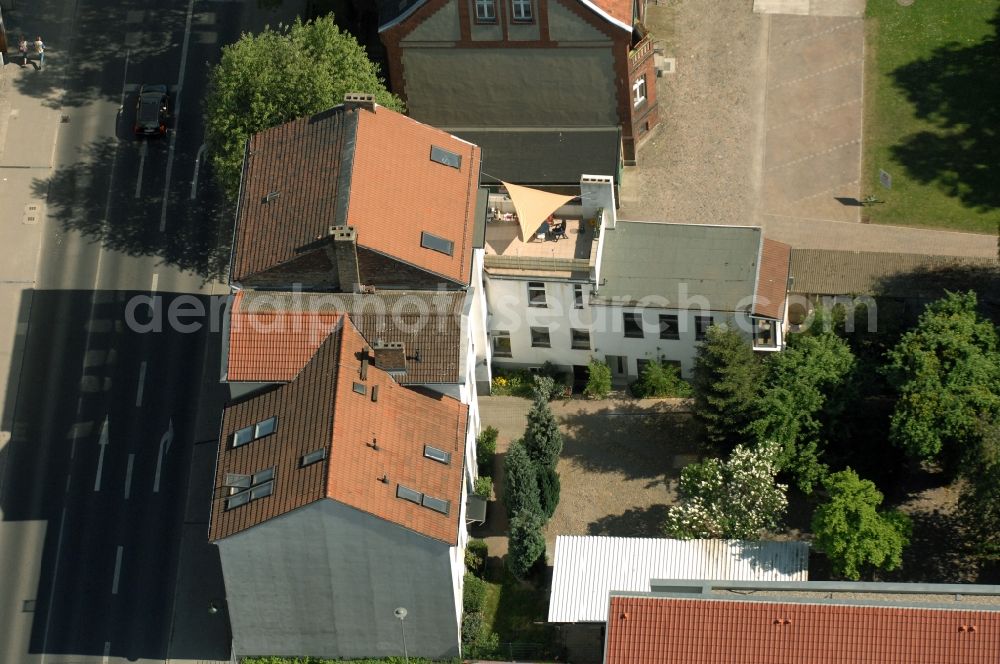 Aerial photograph Bernau - Residential area of the multi-family house settlement Boernicker Strasse in Bernau in the state Brandenburg, Germany