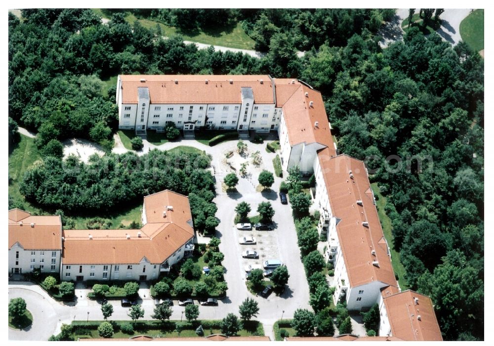 Aerial photograph München - Residential area of the multi-family house settlement Carl-Orff-Bogen in Munich in the state Bavaria, Germany