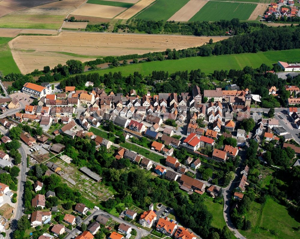 Aerial image Cleversulzbach - Residential area of the multi-family house settlement in Cleversulzbach in the state Baden-Wuerttemberg, Germany